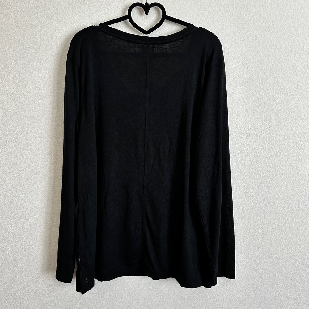 GAP Black Burnout Long Sleeve Tee Size XXL - Picture 2 of 8